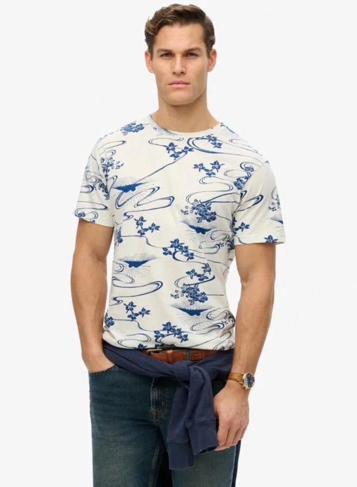 سوبر دراي تي شيرت كلاسيك إيس ريلاكسد مطبوع